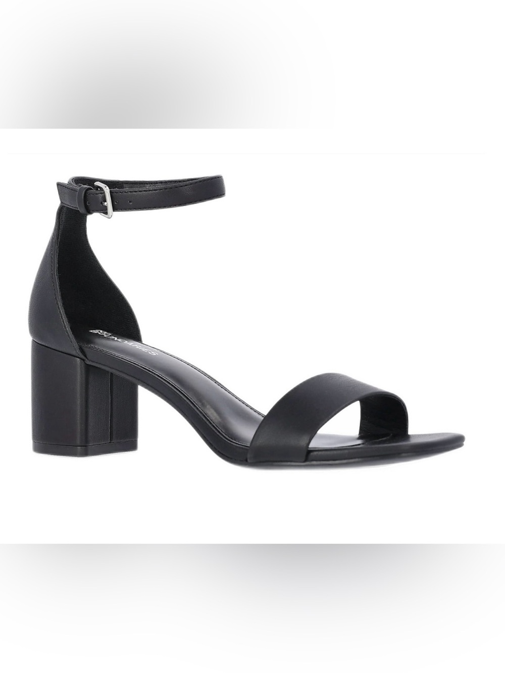 No Boundaries Black Block Heel Ankle-Strap Sandal